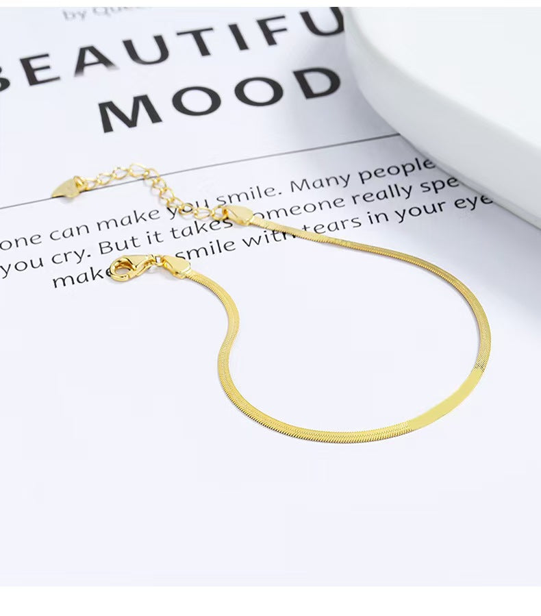 Snake Chain Bracelet Flat