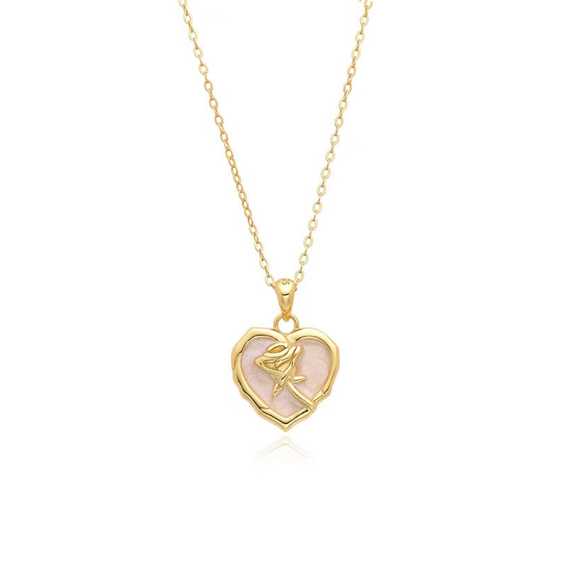 Heart & Rose Necklace