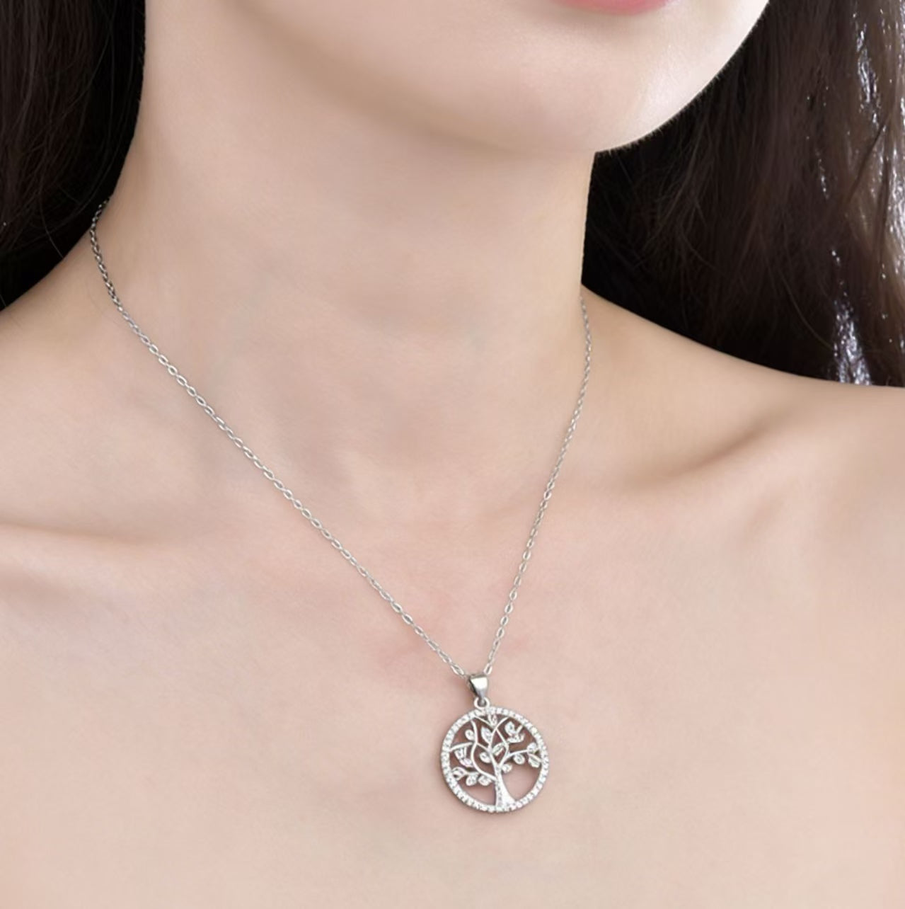 Tree of Life CZ Necklace