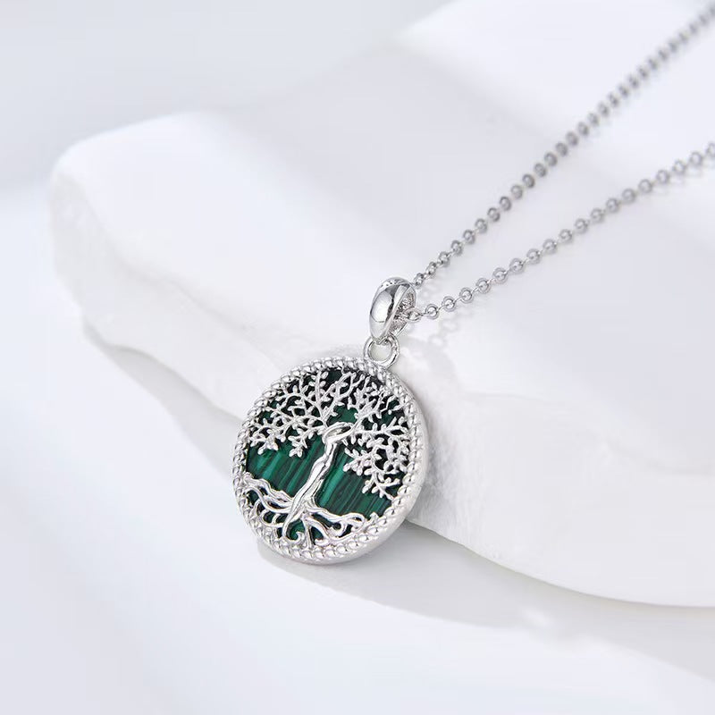Malachite Tree of Life Necklace