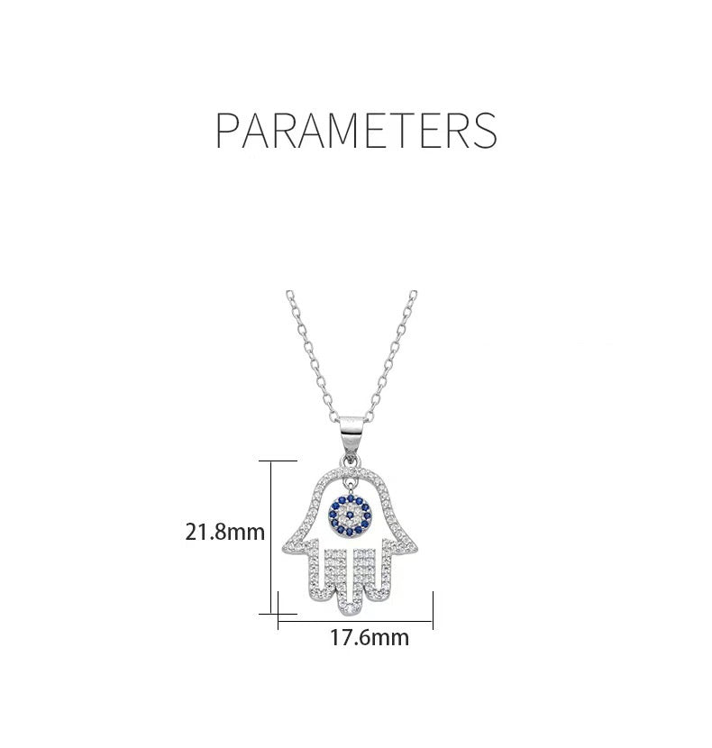 Hamsa Hand Evil Eye Necklace