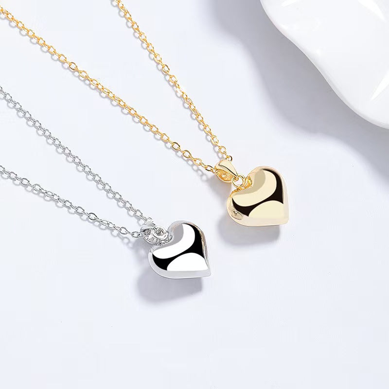 Heart Pendant Necklace Polished