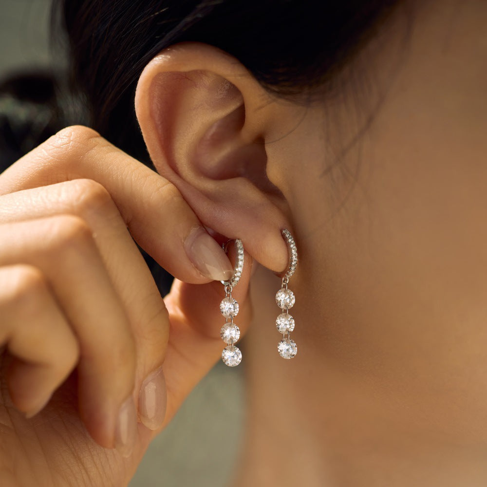 Cascading Huggie Earrings