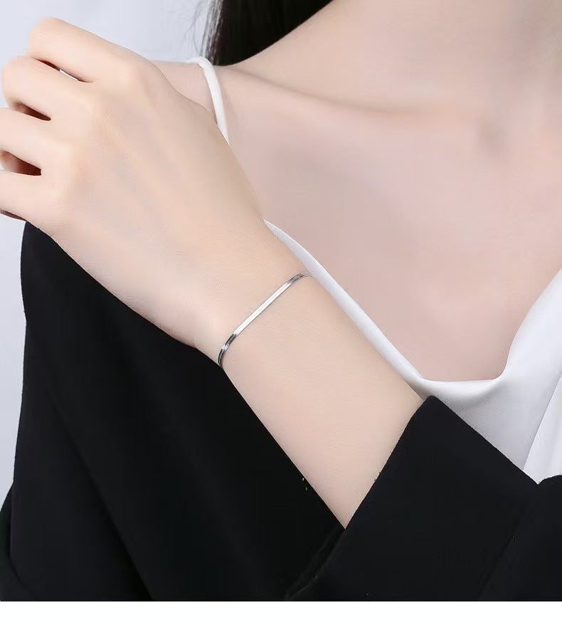 Snake Chain Bracelet Flat