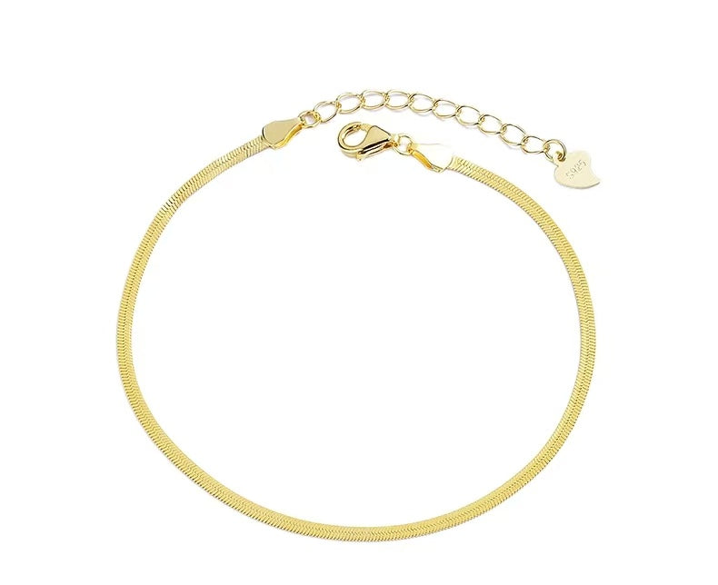 Snake Chain Bracelet Flat