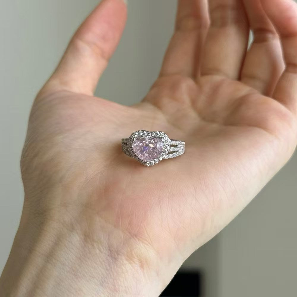 'Sweet' Pink Heart Ring