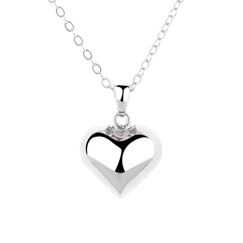 Heart Pendant Necklace Polished