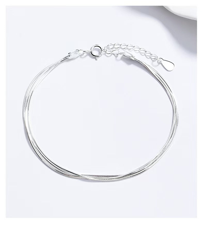 Snake Chain Bracelet stacked