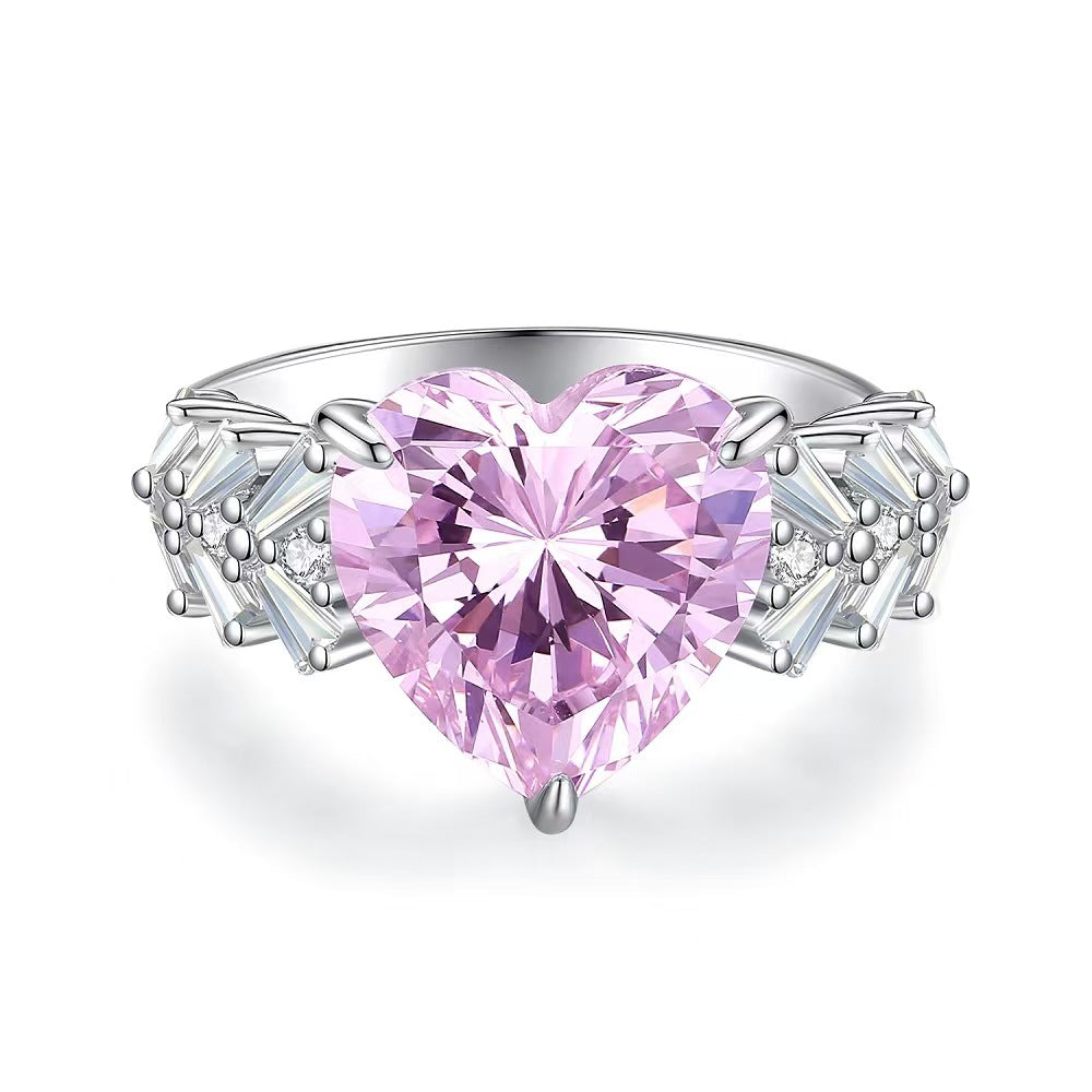 'Blossom' Ring Pink Heart