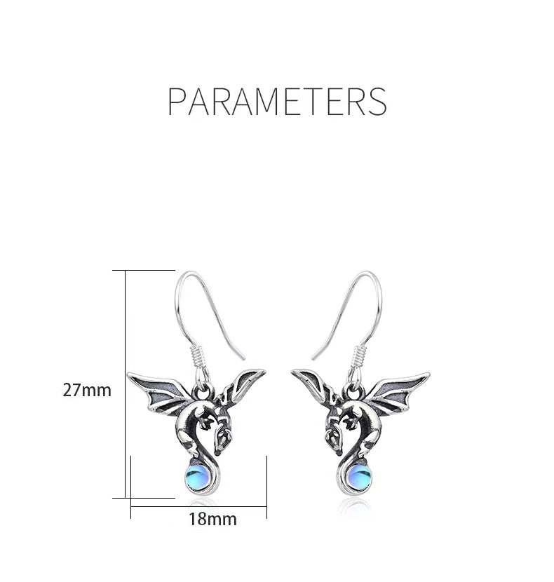 Antique Dragon Hook Earrings